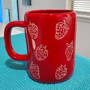 NEW Rae Dunn Red " Sweet Strawberry " Mug